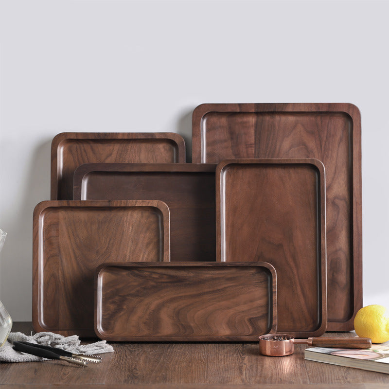 Solid wood serving tray for food, drinks and home décor